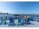 Community dock with colorful Adirondack chairs offering beautiful water views at 1868 Shore S Dr # 602, South Pasadena, FL 33707