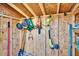 The interior of this shed is well lit and features ample storage space for tools at 2661 45Th S St, Gulfport, FL 33711