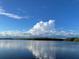 Beautiful blue sky reflects on the water at 3266 Mangrove Point Dr, Ruskin, FL 33570