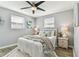 Serene bedroom with a ceiling fan and natural lighting at 3934 Moog Rd, Holiday, FL 34691