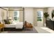 Serene main bedroom showcasing a canopy bed, natural light, and modern furnishings at 12718 Crystal Jade Way, Parrish, FL 34219