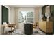 Home office with two chairs and a table in front of a window plus shelving along the wall at 12718 Crystal Jade Way, Parrish, FL 34219