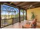 Covered balcony with seating and a view of the landscape at 33642 Blanton Rd, Dade City, FL 33523