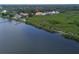 Waterfront property aerial view, showing the home's location at 109 Wateredge Ct, Safety Harbor, FL 34695