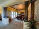 Formal dining room with wood table and chairs, and decorative ceiling at 109 Wateredge Ct, Safety Harbor, FL 34695