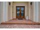 Elegant double front doors with etched glass and brick pavers at 109 Wateredge Ct, Safety Harbor, FL 34695