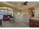 Upstairs sitting area with leather sofa and views to the lake at 109 Wateredge Ct, Safety Harbor, FL 34695