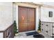 Inviting front entrance with double doors and festive decor at 3087, 3075 Cherry Ln, Clearwater, FL 33759