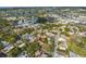 Wide aerial view of the house and surrounding area near the water at 553 Division St, Tarpon Springs, FL 34689