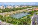 Aerial view of tennis courts and surrounding community at 4900 Brittany S Dr # 1303, St Petersburg, FL 33715