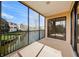 Enjoy water views from this screened balcony at 1500 Ember Ln, Tarpon Springs, FL 34689