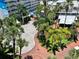 Aerial view of resort courtyard and landscaping at 5500 Gulf Blvd # 7211, St Pete Beach, FL 33706