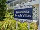 Jacaranda Beach Villas community sign, welcoming residents and guests at 5500 Gulf Blvd # 7211, St Pete Beach, FL 33706