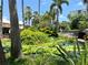 Lush tropical landscaping with a pond featuring water lilies at 5500 Gulf Blvd # 7211, St Pete Beach, FL 33706