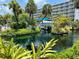 Serene resort canal with a charming bridge at 5500 Gulf Blvd # 7211, St Pete Beach, FL 33706