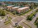 Aerial view of building location and street at 105 Island Way # 121, Clearwater Beach, FL 33767