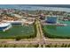 Wide aerial view of waterfront community at 105 Island Way # 121, Clearwater Beach, FL 33767