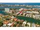 Aerial view showing condo location near Clearwater Beach at 105 Island Way # 121, Clearwater Beach, FL 33767
