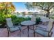 Patio furniture with waterfront views at 105 Island Way # 121, Clearwater Beach, FL 33767