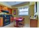Bright kitchen features a window overlooking the Gulf at 403 Gulf Way # 504, St Pete Beach, FL 33706