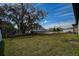 Large backyard with lush grass and mature trees at 12821 Bergstrom Bay Dr, Riverview, FL 33579