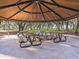 Relaxing covered gazebo with picnic tables at 12821 Bergstrom Bay Dr, Riverview, FL 33579