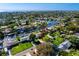 Wide aerial view showing home, neighborhood, and waterway at 5269 Dover Ne St, St Petersburg, FL 33703