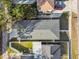 Overhead view of house, showcasing roofline and yard at 5334 37Th N St, St Petersburg, FL 33714