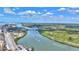 Aerial view of waterfront area with bridge at 18400 E Gulf Blvd # Ph-11, Indian Shores, FL 33785