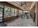 Relaxing screened porch with patio furniture overlooking the pool at 103 Cypress Pond Rd # 103, Palm Harbor, FL 34683