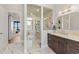 Spa-like bathroom with glass shower and marble finishes at 266 8Th N Ave, Tierra Verde, FL 33715