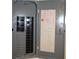 Interior view of a gray electrical panel at 1806 Mariner Dr # 214, Tarpon Springs, FL 34689