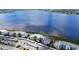 Aerial view of waterfront condos and parking at 1010 Tidewater Shores Loop # 106, Bradenton, FL 34208