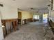 Under renovation, this living room shows the home's framing at 108 11Th Ave, St Pete Beach, FL 33706