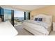 Main bedroom with water views and a king-size bed at 1380 Gulf Blvd # 1008, Clearwater Beach, FL 33767