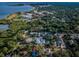 Wide aerial view showing property location in a residential neighborhood at 335 Tucker St, Safety Harbor, FL 34695