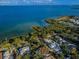 Aerial view showcasing home's location near the waterfront at 335 Tucker St, Safety Harbor, FL 34695