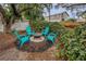 Cozy patio seating area with fire pit, perfect for outdoor gatherings at 335 Tucker St, Safety Harbor, FL 34695