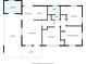 Layout of home featuring a living room, kitchen, dining area, bedrooms, bathrooms, and a laundry room at 6490 34Th N Ave, St Petersburg, FL 33710