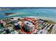 Aerial view highlighting building location near waterfront at 830 S Gulfview Blvd # 305, Clearwater Beach, FL 33767