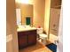 Clean bathroom with double vanity and tub at 10254 Red Currant Ct, Riverview, FL 33578