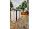 View of backyard featuring a metal storage shed on a small lot at 49 W Boyer St, Tarpon Springs, FL 34689