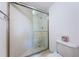 Clean bathroom with a shower and toilet at 6268 Palma Del Mar S Blvd # 406, St Petersburg, FL 33715