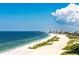 Wide aerial view of beach and coastline at 1460 Gulf Blvd # 1212, Clearwater Beach, FL 33767