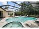 Screened pool and spa with plenty of room for lounging at 4995 Quill Ct, Palm Harbor, FL 34685