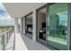 Spacious balcony with glass railings offering panoramic city views at 100 1St N Ave # 2205, St Petersburg, FL 33701