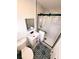 Clean bathroom with white vanity, patterned tile floor, and shower at 811 40Th S Ave, St Petersburg, FL 33705