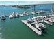 Aerial view of a full-service marina with many boats at 100 Pierce St # 703, Clearwater, FL 33756