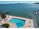 Community pool with water views at 100 Pierce St # 703, Clearwater, FL 33756