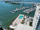 Community pool and marina with boat slips and parking at 100 Pierce St # 703, Clearwater, FL 33756